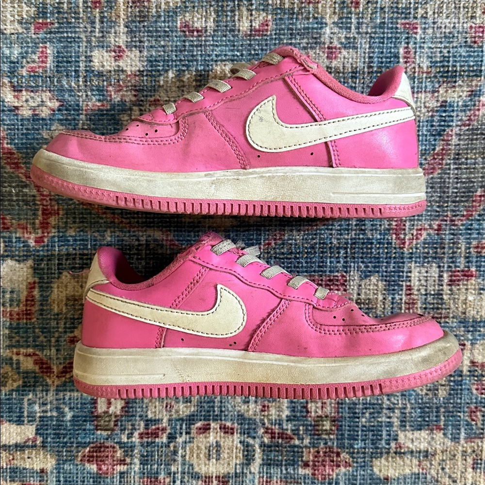 👟 🩷 NIKE Kids Sneakers force1 low EasyOn sneakers pink white girls size 1
